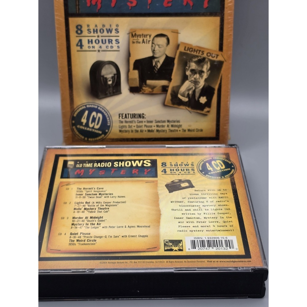 Old Time Radio Shows Mystery 4 CD Collection Nostalgia Ventures Audio Drama - Picture 6 of 9